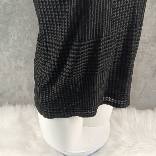 NWT CHARTER CLUB Acid Burnt Velvet S(4-6) Knit Boat Neck Black Pullover - Picture 6 of 12
