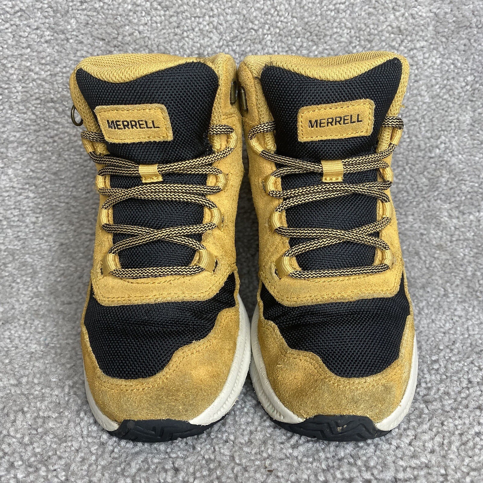 Stivali da trekking Merrell M Ontario 85 Mid Top grano WTRPF giovani US 2M UK 1 EUR 33