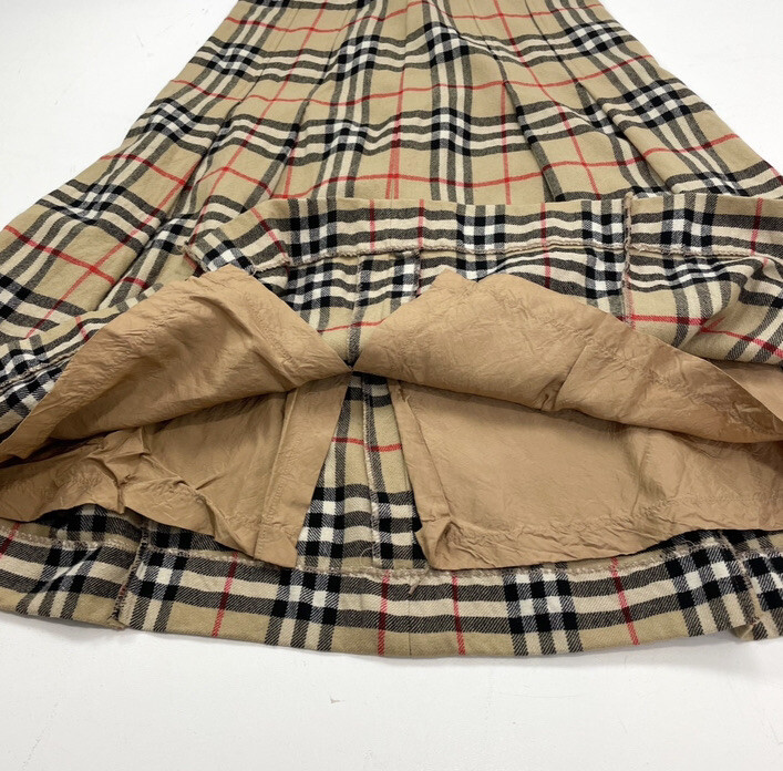 Burberry Skirt Pleated Lined Wool Classic Vintage Nova Check Burberry Skirt Pleated Lined Wool Classic Vintage Nova Check