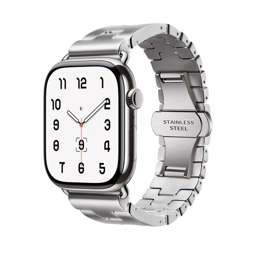 Satin Grand H Link Band for Apple Watch 11 10 9 8 7 6 SE 44/45/46