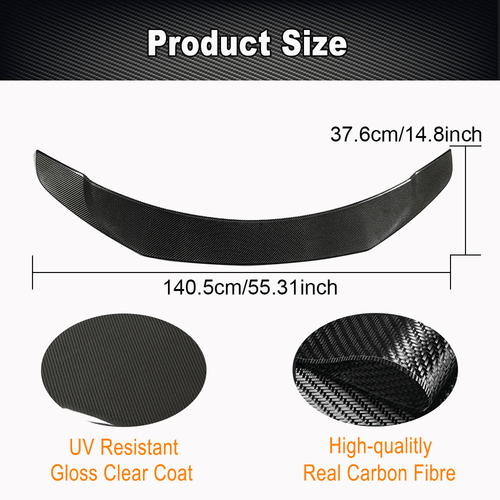 Passend Für Tesla Model 3 YJ 2017-23 Carbon Heckspoiler Heckflügel Spoiler Lippe - Picture 8 of 12