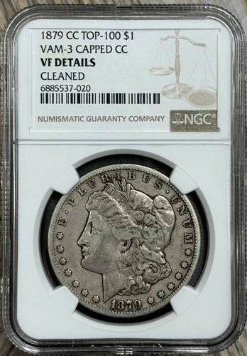 1879 CC VAM 3 Morgan Silver Dollar NGC VF, Very Nice, Low Mintage, Key Date Coin