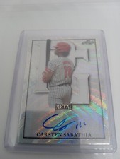 2021 LEAF PERFECT GAME METAL CARSTEN SABATHIA AUTO SILVER WAVE 5/12