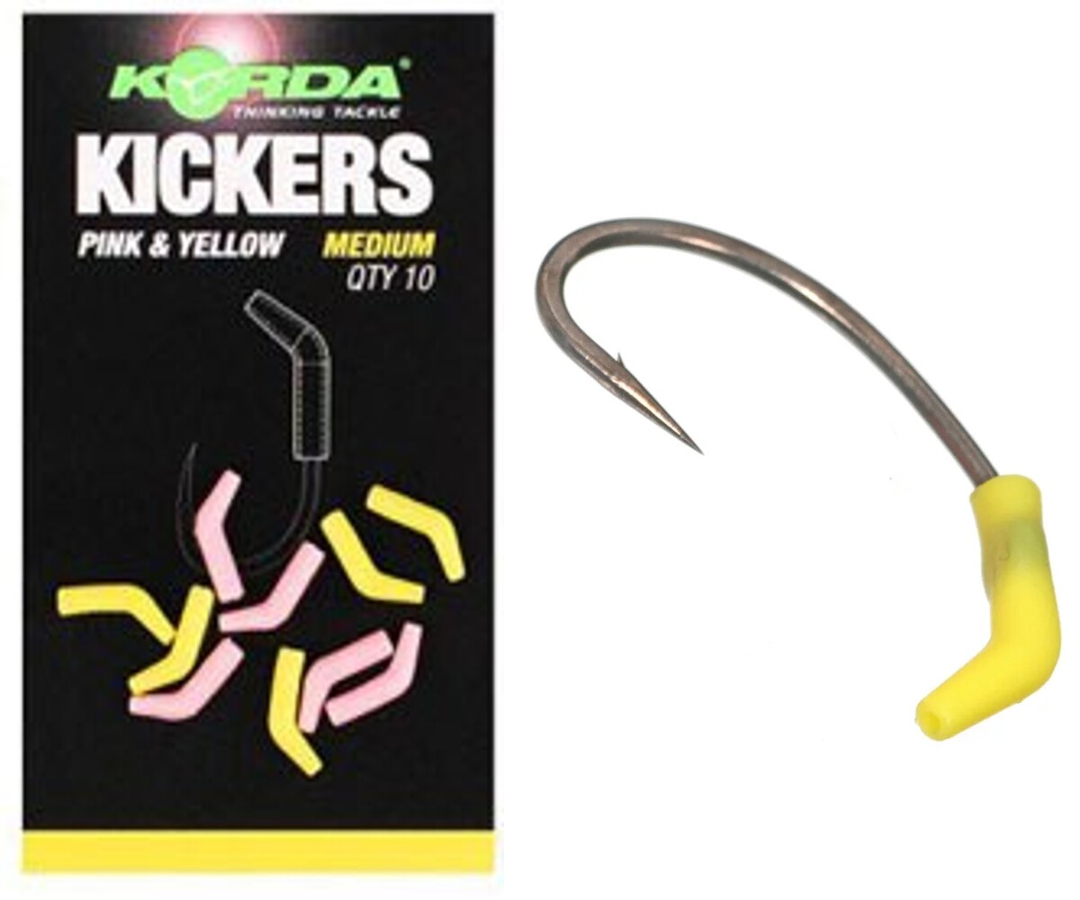 Korda Kickers Yellow Pink Medium 10 Pack Improves Hooking Efficiency KICK08