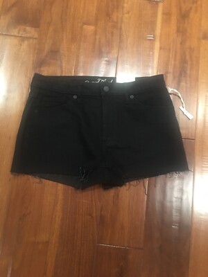 Universal Thread Black High Rise Shortie Shorts Size 8 29R Cut Off Festival
