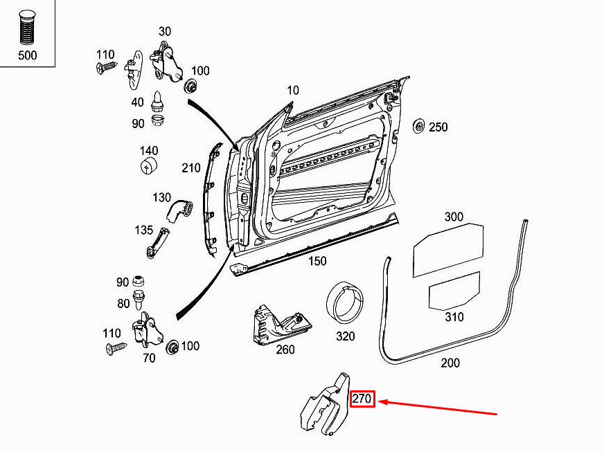 MERCEDES-BENZ CLS C218 Türverstärkung vorne links A2187270116