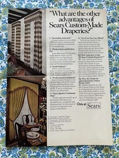 Vintage 1975 Sears Custom Made Draperies Print Ad