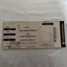 2023 Logan Cooley Ticket Stub Phoenix  Coyotes  NHL Debut Ticket First PT