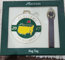 Masters 2017 Tournament Torba golfowa Etykieta Skórzany pasek Metal Zielony Oryginalne pudełko