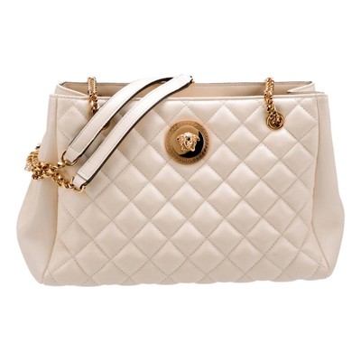 Versace Women's Quilted La Medusa Chain Strap Tote Bag Size One Size