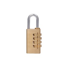 Brass Combination Padlock 4 Digit Lock for Gym Lockers and Outdoor Use