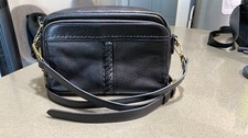 BEFEN  Black Pebbled Crossbody Bag Zip Closur...