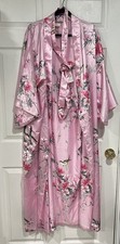 VTG Ichiban Japan Women's Floral Japanese Kimono Yukata Robe Birds Jacket OS B12