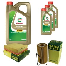 MANN Inspektionspaket 8L CASTROL EDGE 5W-30 C3 f�r BMW 7er 740i iL 735i 5er