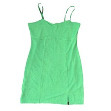 H&M Women's Basic Green Bodycon Dress Slit XL