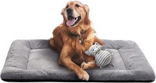 Comfortable Gray Dog Bed Crate Pad - Washable Design, 42  for Medium/Large Dogs