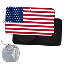 Windshield Sun Shade Original American Flag USA Patriotic Original-64"x33.5"