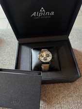 gebrauchter Alpina Startimer Chronograph, Desertcamouflage, 44mm, neue Batterie.