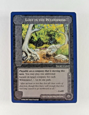 Lost in the Wilderness - Middle Earth CCG card (1995 ICE MECCG Wizards Unlimited