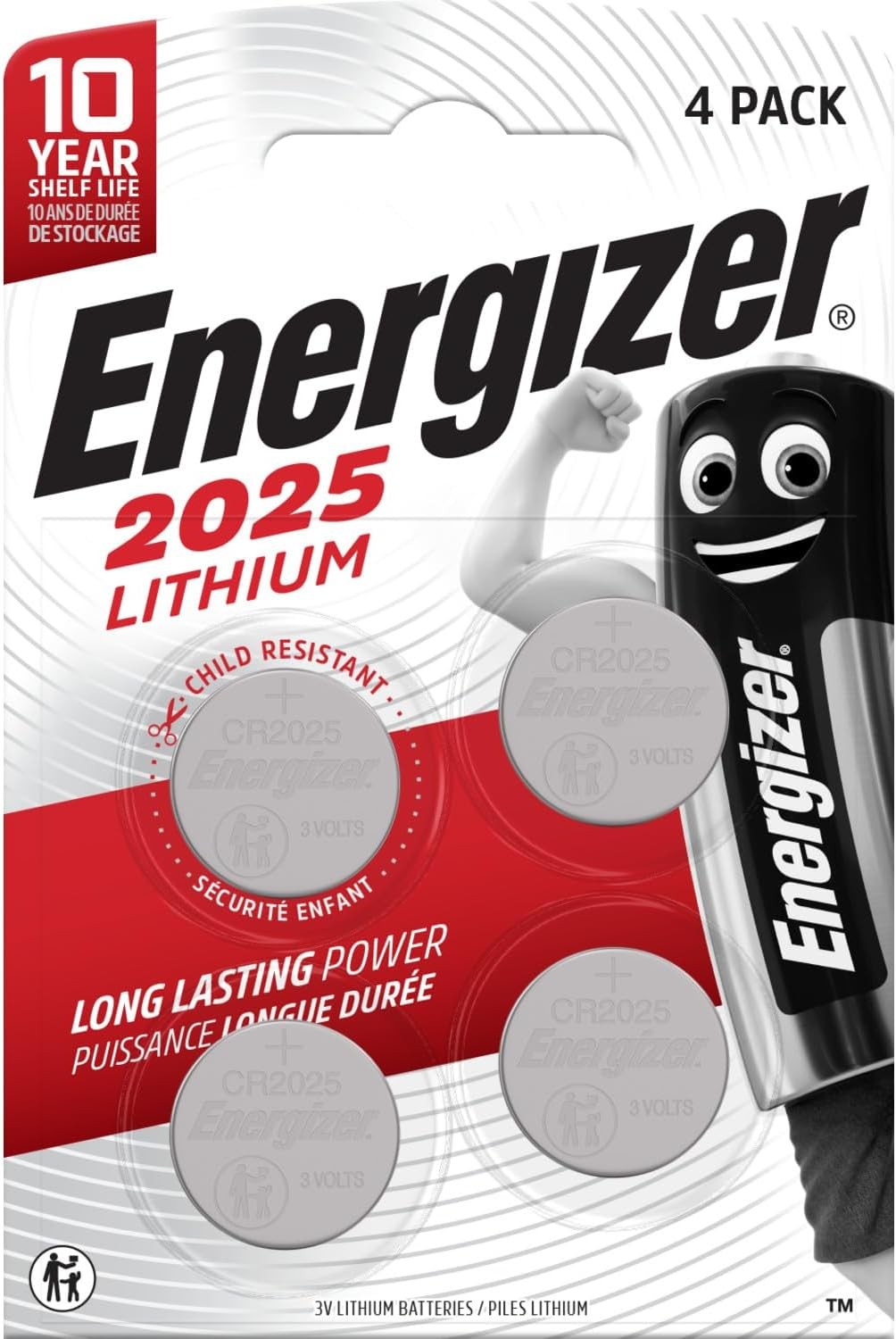 4x ENERGIZER 2025 CR2025 Batteries DL2025 3V Lithium Coin Cell *EXPIRY 06/2033* - Image 11
