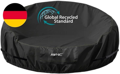 Awnic Sonneninsel Abdeckung Wasserdicht, Schutzhülle Liegeinsel Wetterfest, Rund