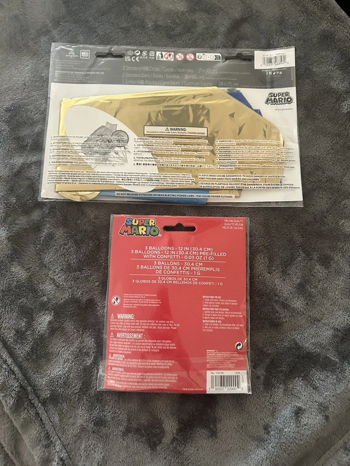 Globos Super Mario Brothers Decoraciones Fiesta de Cumpleaños Jumbo Confeti 11 Retro Foto 2 de 4