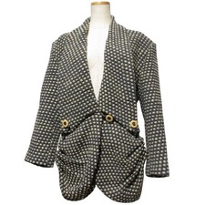 ISSEI MIYAKE Vintage Brush Tag Dot Transformed Jacket Coat Grey Women USED