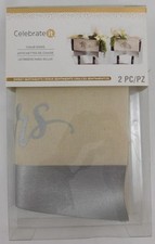 Celebrate It Wedding Chair Signs Mr. Mrs. Silver New