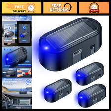 4PCS Solar Power Dummy Car Alarm LED Flashing Security Light - Anti-Theft Safety