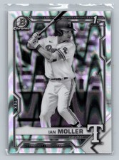 2021 Bowman Draft #BDC-42 Ian Moller Chrome Black & White RayWave Refractor