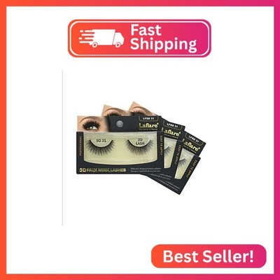 Laflare Silk Lashes 3D FAUX MINK Eyelashes, Light, Reusable, Handmade, Natural L