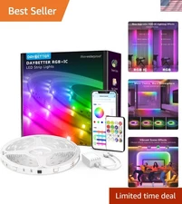 BGRIC 100ft Color-Changing LED Strip Light - Adjustable, App-Controlled Design