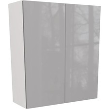 900mm High 700mm Kitchen Wall Unit With Gloss Dust Grey Door Fully Assembled