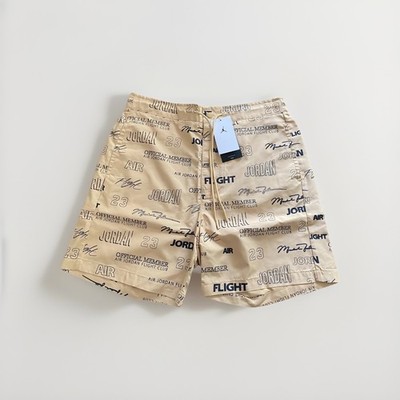 Jordan Flight MVP Shorts Tan All-Over Print NWT DX9726-252 Men's M Medium NEW