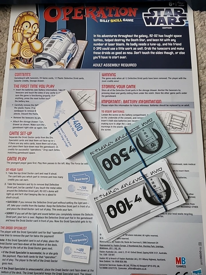 Star Wars Operation Game of Skill 2012 Hasbro R2-D2 with Sound Effects Complete  - Image 4 of 4