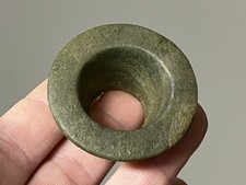 PHENOMENAL PRECOLUMBIAN JADE EAR SPOOL NATIVE CENTRAL AMERICAN T26
