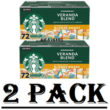 2 Pack Starbucks Blonde Roast Coffee K-Cups , Veranda Blend 72 ct.