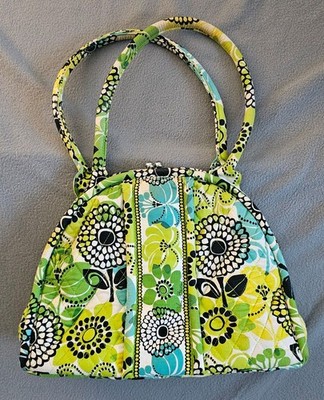 Vera Bradley Limes Up Frame Bag Quilted Shoulder Purse