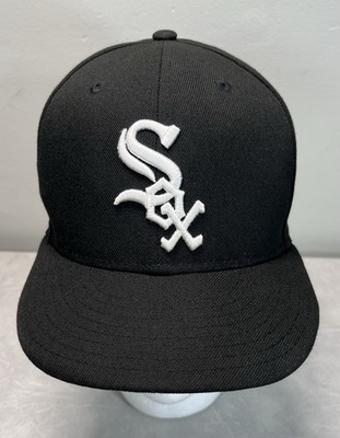 Chicago White Sox New Era 59FIFTY Fitted Hat 7 Black Rose Flag
