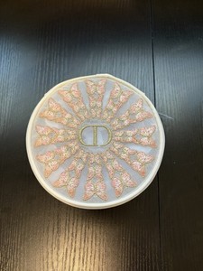 DIOR Beauty Embroidered Butterflies Round Pouch Makeup Bag new with box