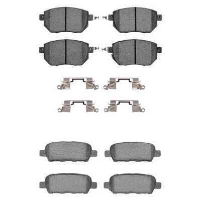 For Nissan Altima 05-06 R1 Concepts Ceramic Front & Rear Brake Pad Set