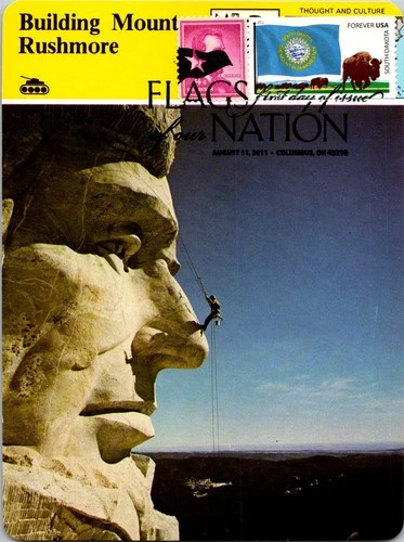 Dr Jim Stamps Maximum Card Abraham Lincoln 4C South Dakota State Flag Fdc