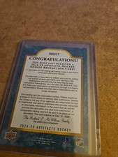 2024-25 Upper Deck Artifacts Redemption Wild Card RED237 Luca Del Bel Belluz