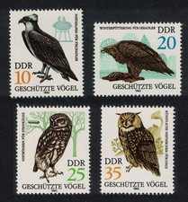 GDR Osprey Owl Eagle Birds of Prey 4v 1982 MNH SG#E2410-E2413 MI#2702-2705