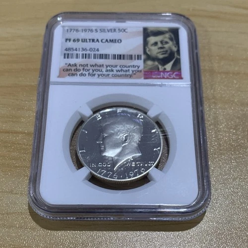 1976 S Kennedy Half Dollar Silver Proof PF 69 Ultra Cameo NGC 1776-1976