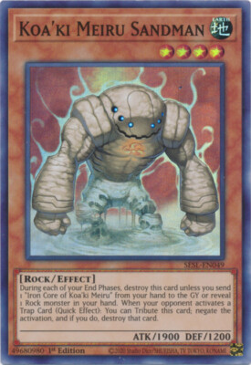 Yugioh! LP Koa'ki Meiru Sandman - SESL-EN049 - Super Rare - 1st Edition Lightly 