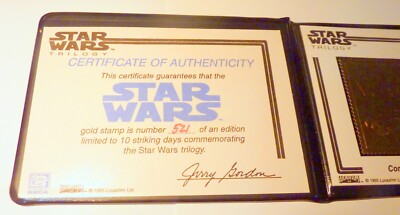 h*0様 STAR WARS TRILOGY 24K GOLD COLLECTI STAR WARS Trilogy 24k Gold Collectible 1995 LIMITED NUMBERED