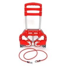 High Quality 170lbs Cart Folding Dolly Collapsible Trolley Push Hand Truck Red
