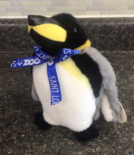 St. Louis Zoo The Wild 8.5" King Penguin w/ Ribbon - Stuffed Animal by Fiesta - Picture 2 of 12