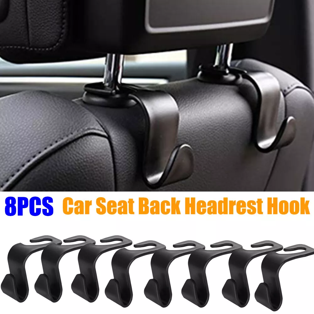 8PCS Car Seat Front Back Headrest Hooks Truck Coat Purse Bag Hanger Holder